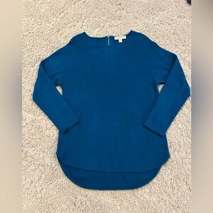 Michael Kors Teal Blue Sweater with Zipper Back